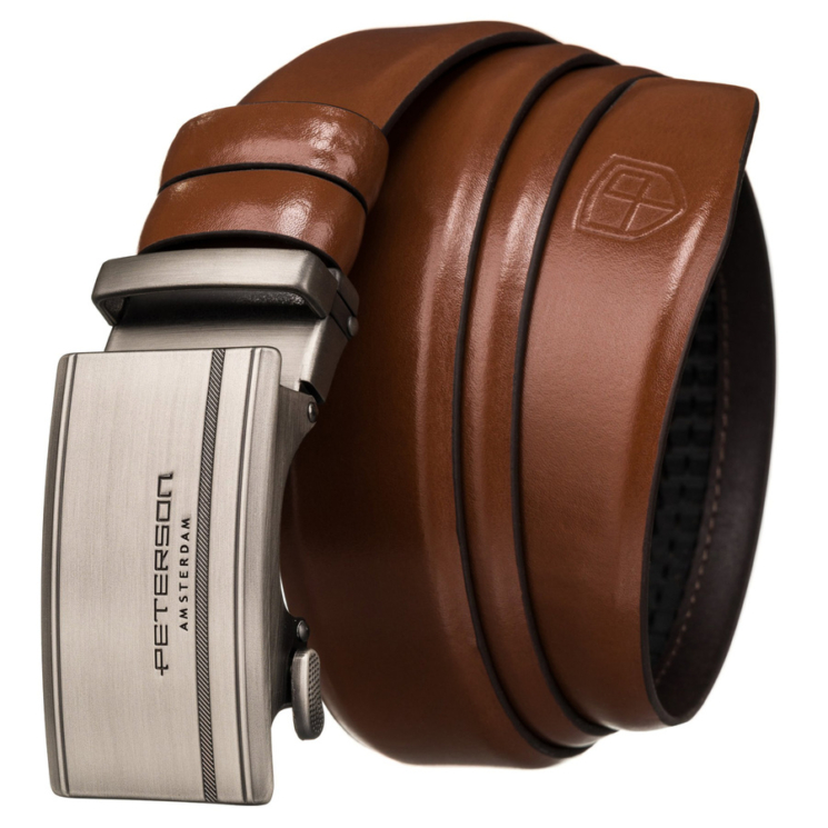 Automatický kožený remienok PTN A006 Brown