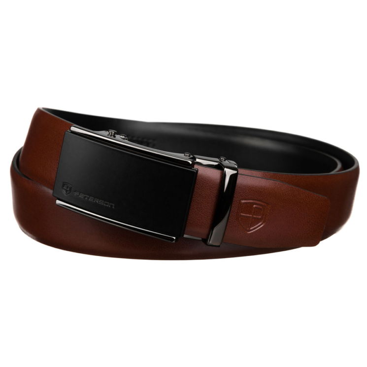 Automatický kožený remienok PTN A017 Brown