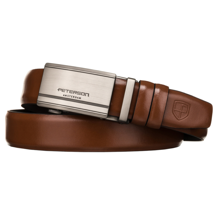 Automatický kožený remienok PTN A006 Brown