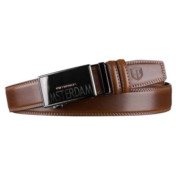 Pánsky kožený opasok PTN A022-AS Brown