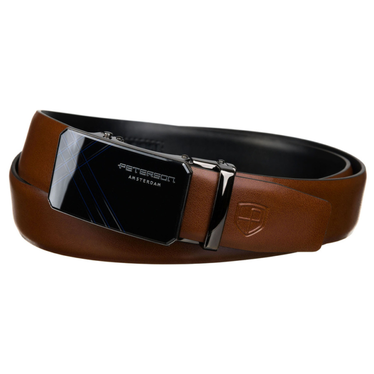 Automatický kožený remienok PTN A014 Brown