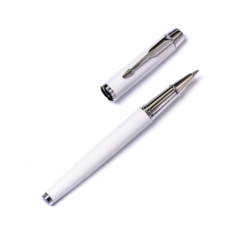 Peterson PTN 222-GB bielo-strieborné guľôčkové pero v krabici