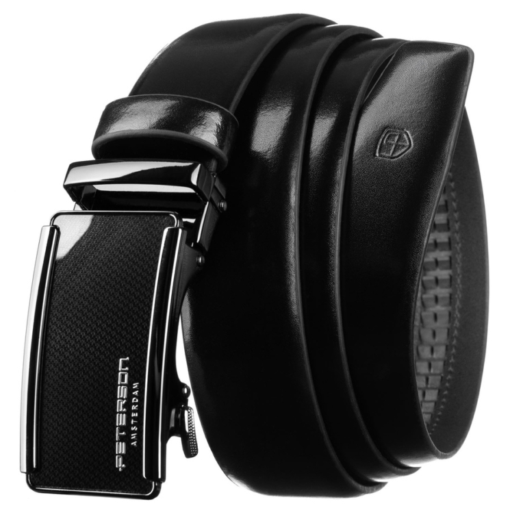 Automatický kožený remienok PTN A009 Black