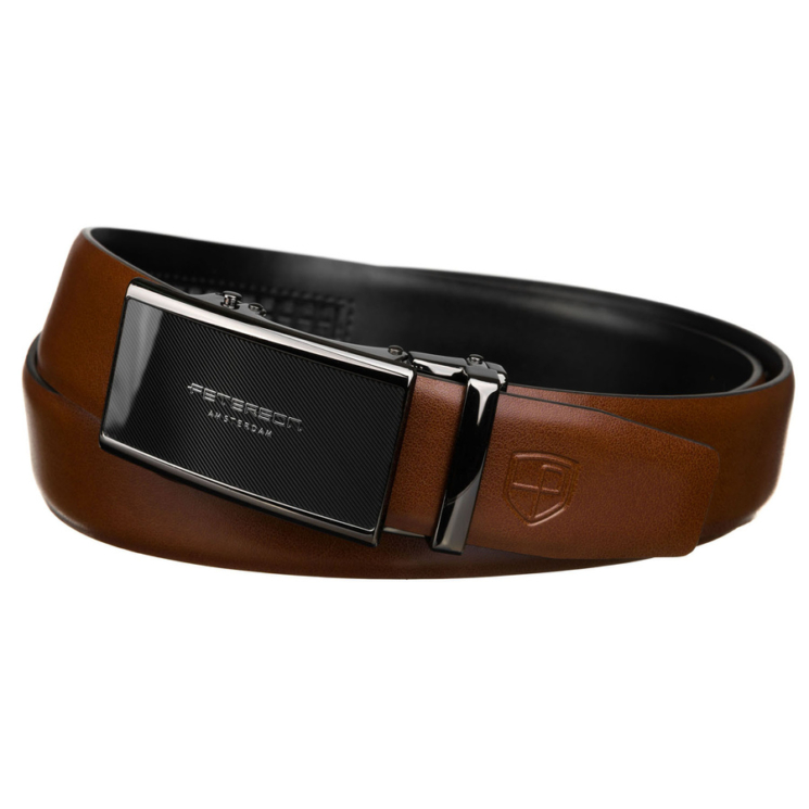 Automatický kožený remienok PTN A008 Brown