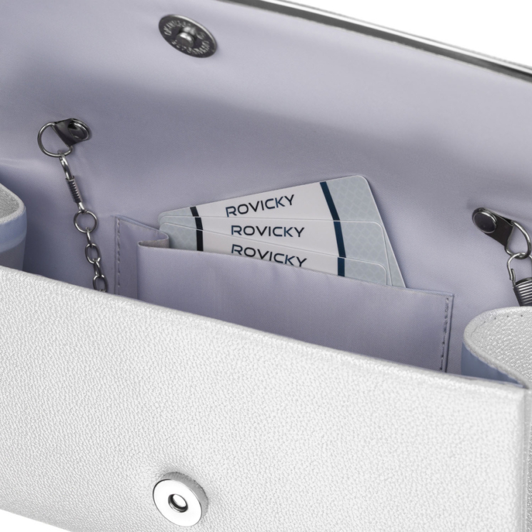 R-XS028-1 Strieborná spojková taška