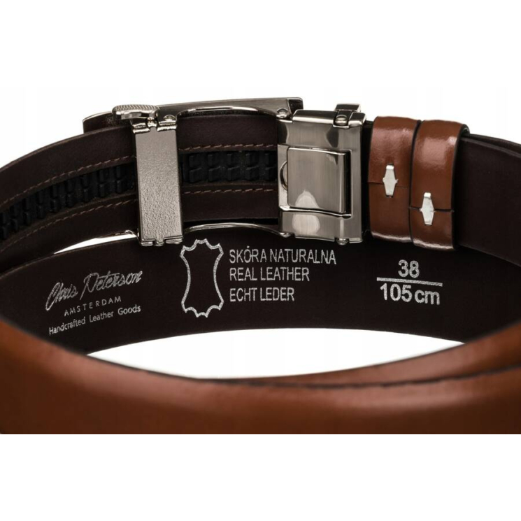 Automatický kožený remienok PTN A007 Brown
