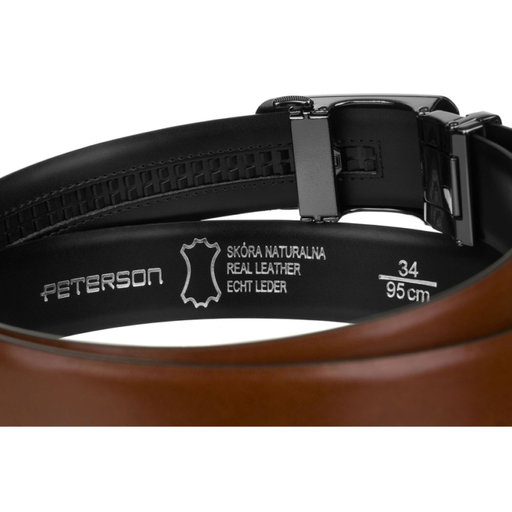 Automatický kožený opasok PTN A009 Brown