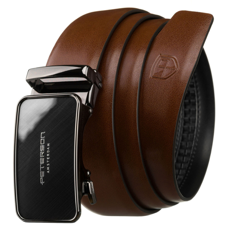 Automatický kožený remienok PTN A013 Brown