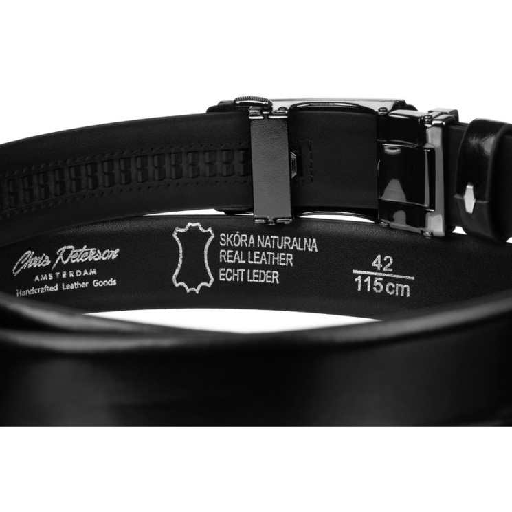 Automatický kožený remienok PTN A014 Black