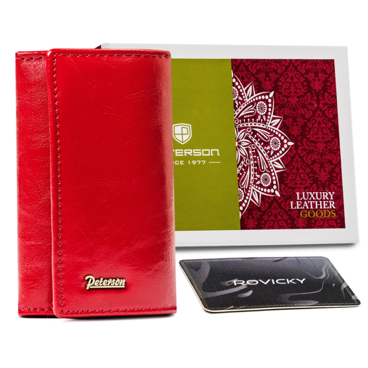 PETERSON PTN PL-6400 Červené kožené puzdro