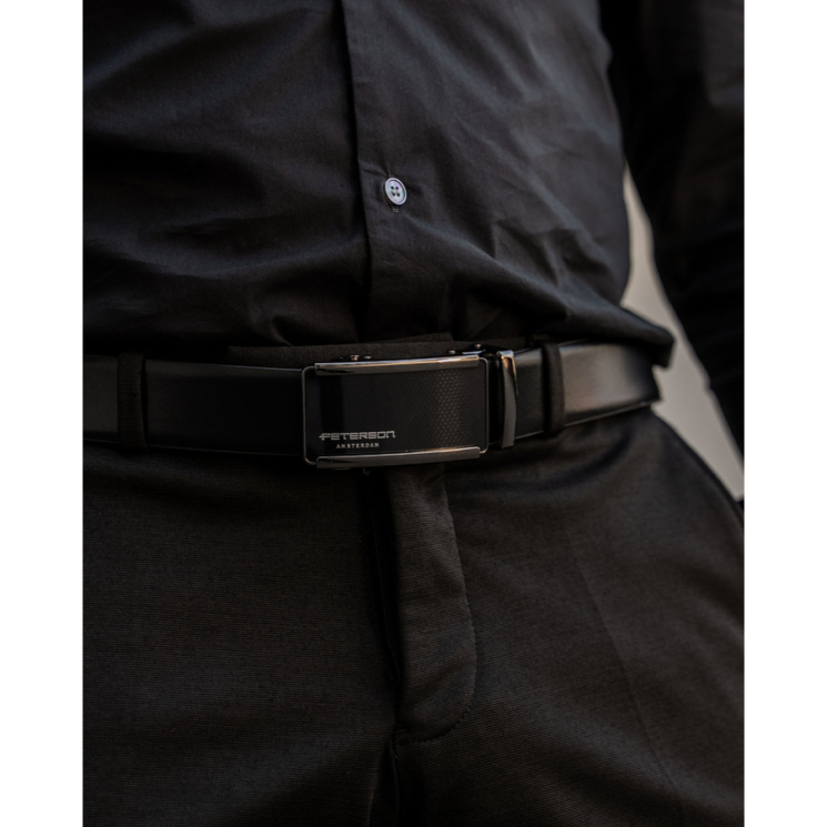 Automatický kožený remienok PTN A009 Black