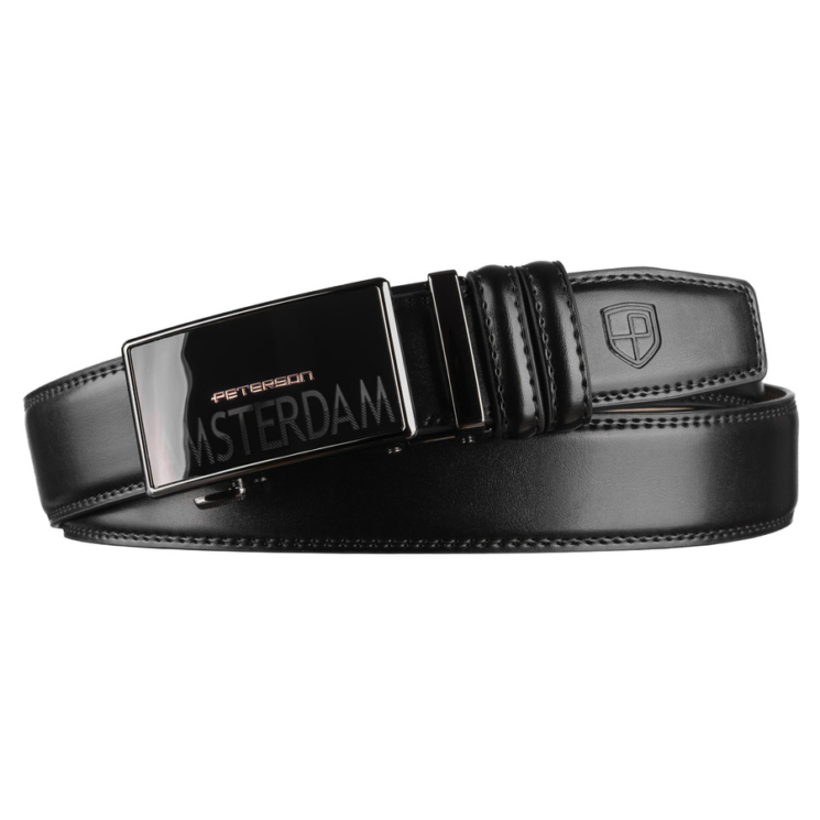 Pánsky kožený opasok PTN A022-AS Black
