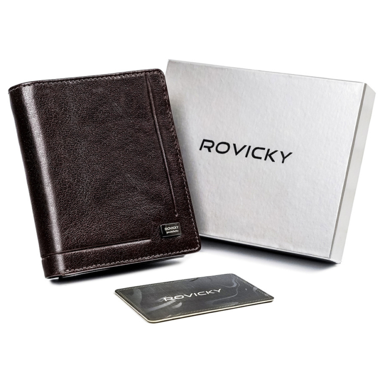 ROVICKY kožená peňaženka RFID PC-106-BAR Brown