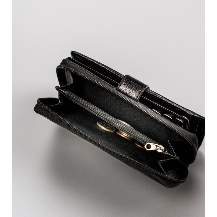 Dámska kožená peňaženka PTN RD-42-GCL-A Black