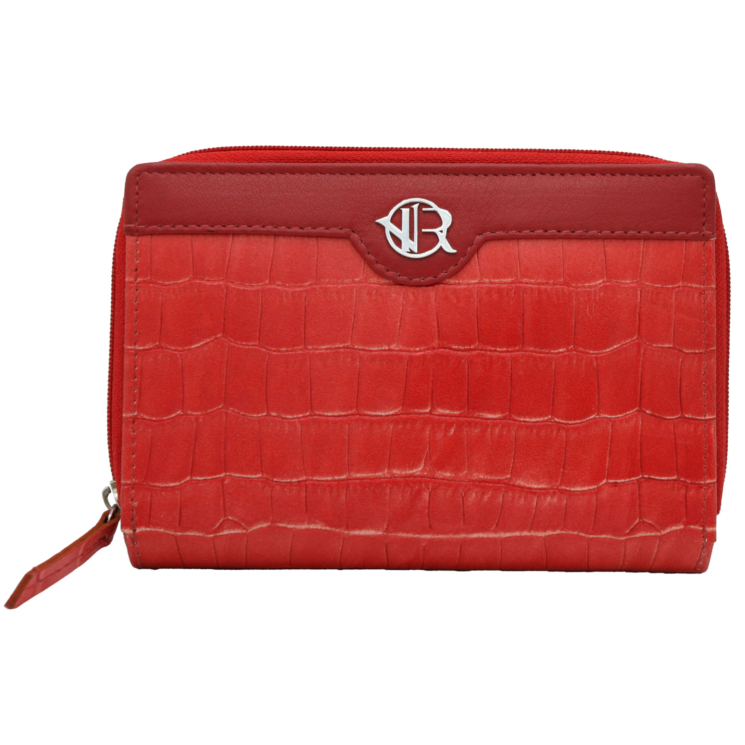 Dámska kožená peňaženka RV-791-SLA Red croco