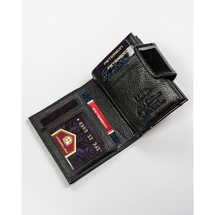 Dámska kožená peňaženka PTN LJ-42329 Black-gold