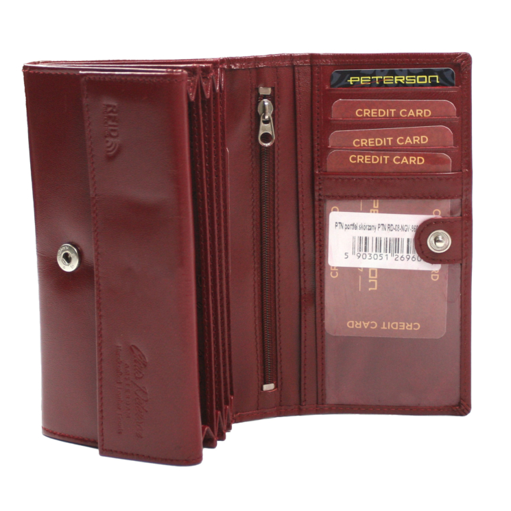 Dámska kožená peňaženka PTN RD-08-NGV Burgundy