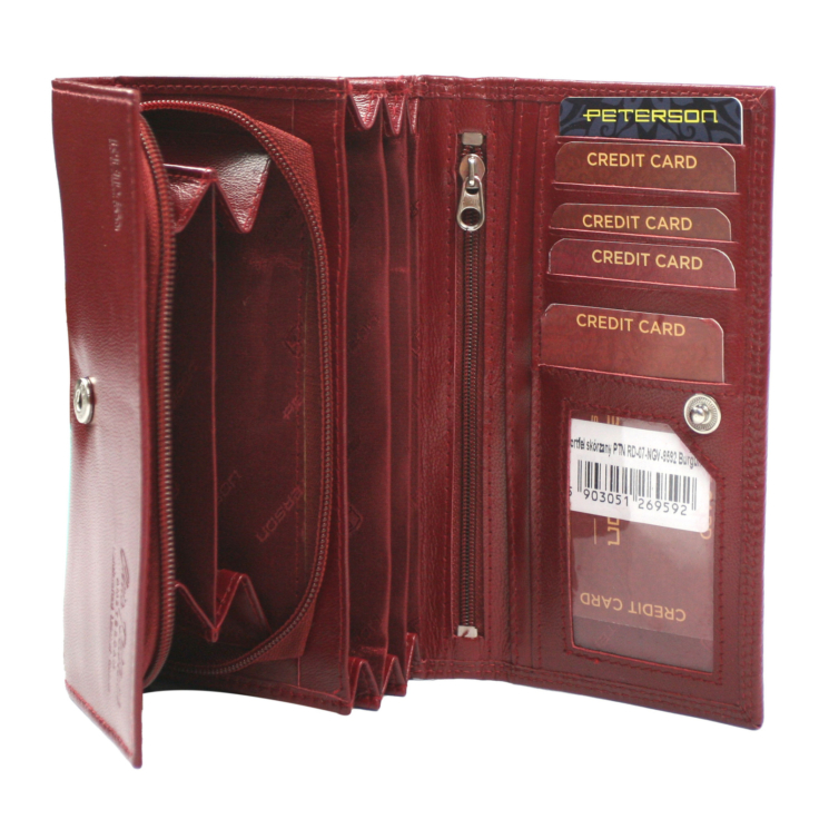 Dámska kožená peňaženka PTN RD-07-NGV Burgundy
