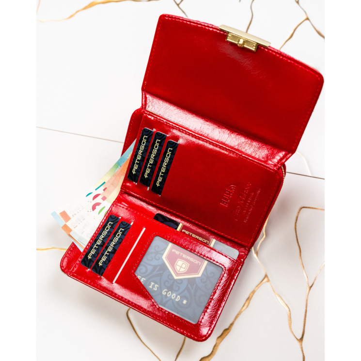 Dámska ekologická peňaženka PTN 001-BKY White-red