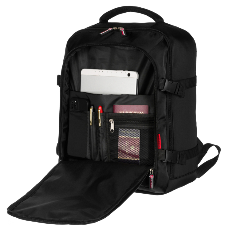 Cestovný batoh PTN PLG-01-D Black+red