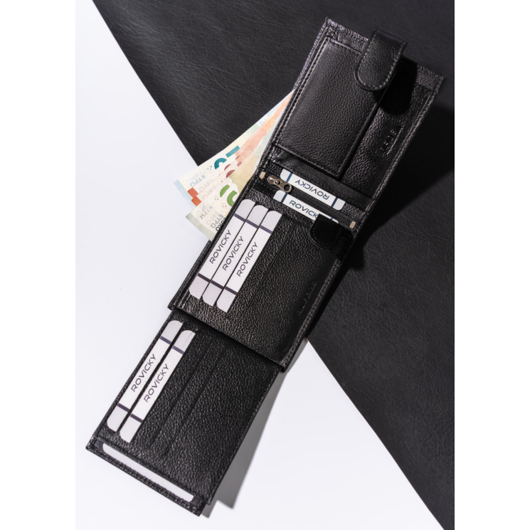 Pánska kožená peňaženka R-N992L-PDM Black
