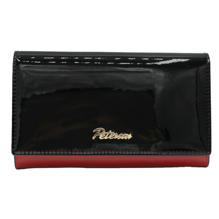 Dámska kožená peňaženka PTN 1N-466 Black+red