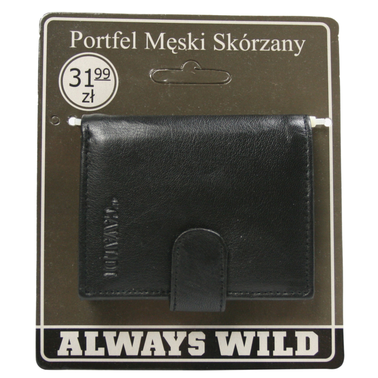 Pánska kožená peňaženka N0036L-GPL-BL Black