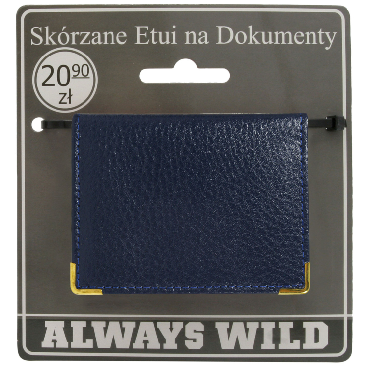 Kožené puzdro na dokumenty 302-BL Blue