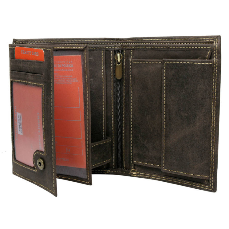 Pánska kožená peňaženka N4-CHM-NL BOX-9097 Brown N4-CHM-NL BOX-9097 Brown
