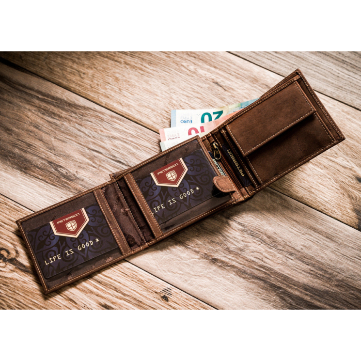 Kožená peňaženka PETERSON PTN 304G RFID