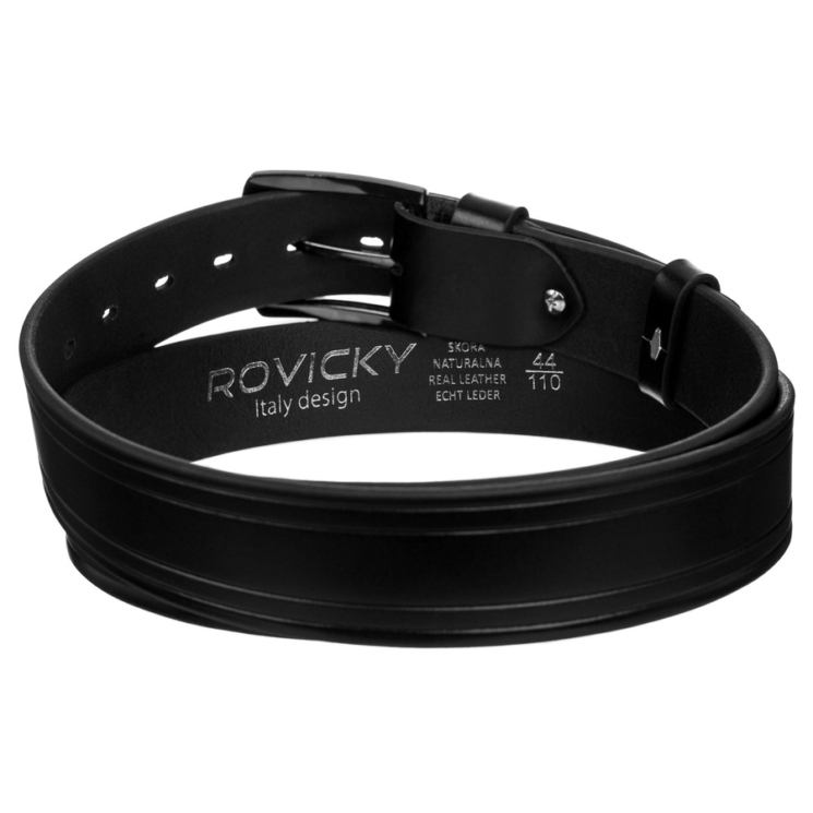 ROVICKY Pánsky kožený opasok modrý 125 cm v darčekovej krabičke