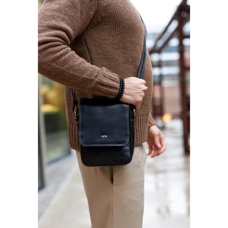 Kožená taška PTN TB-708-COM BLACK