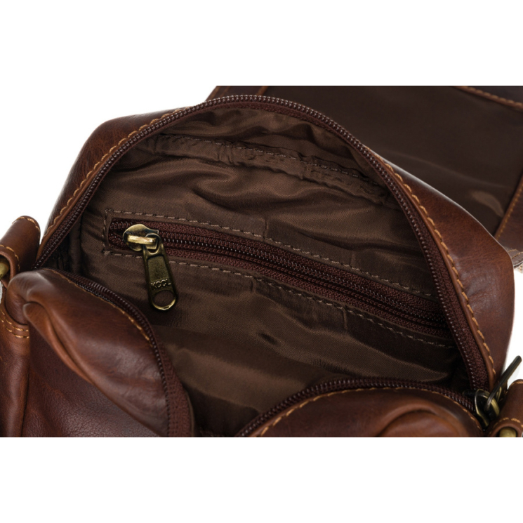 Pánska kožená taška PTN TB-708-COM Cognac