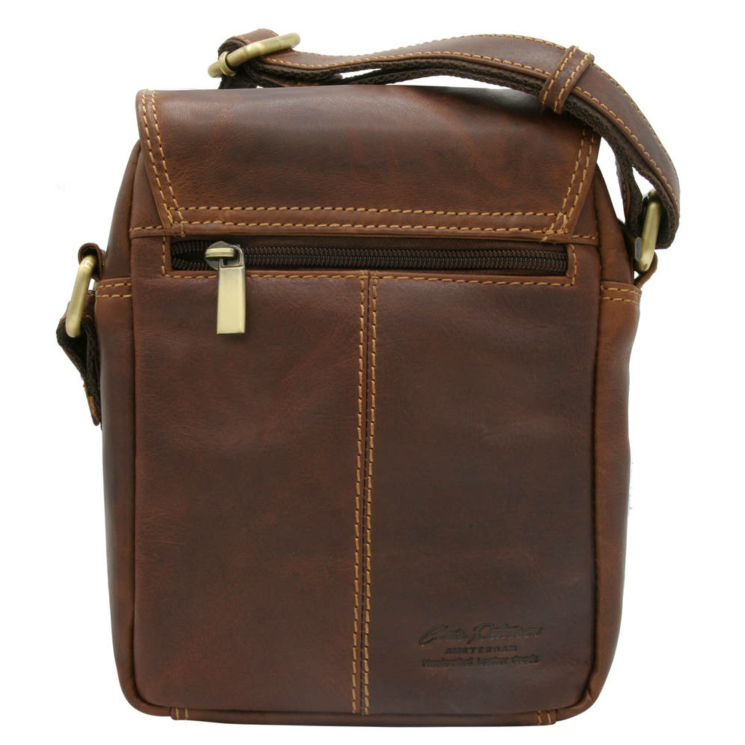 Pánska kožená taška PTN TB-708-COM Cognac