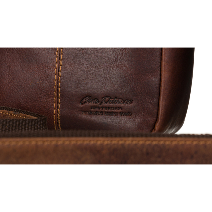 Pánska kožená taška PTN TB-708-COM Cognac