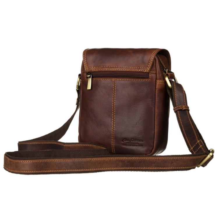 Pánska kožená taška PTN TB-708-COM Cognac