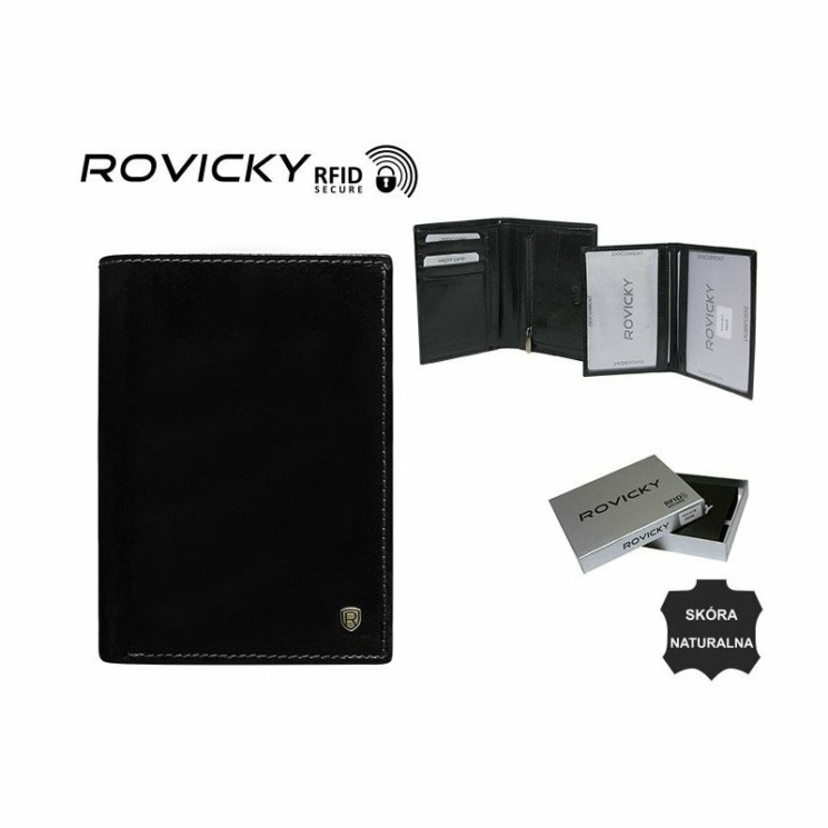Pánska kožená peňaženka N74-RVT Black