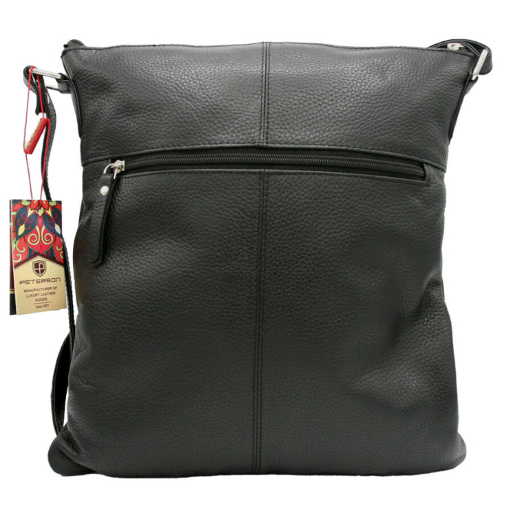 Kožená taška + peňaženka PTN D72-DS Black
