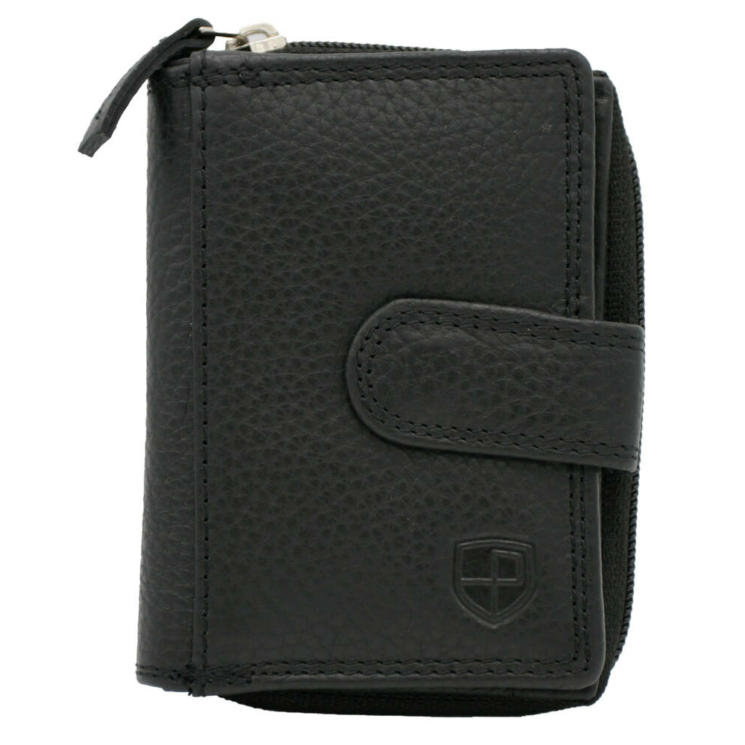 Kožená taška + peňaženka PTN D72-DS Black