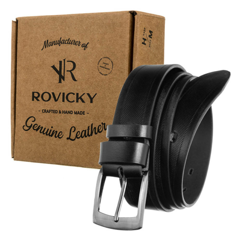 ROVICKY Pánsky kožený opasok, veľkosť 105