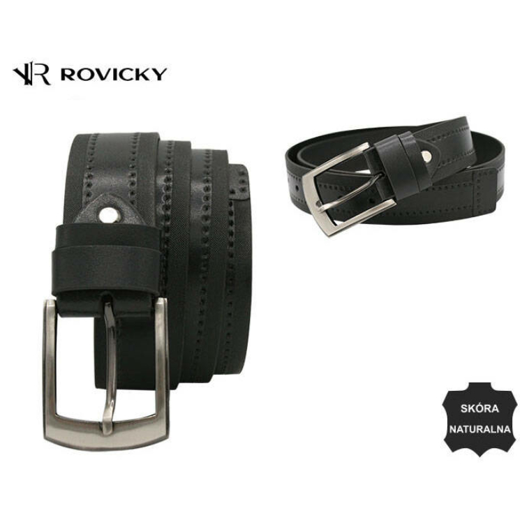 ROVICKY Pánsky kožený opasok, veľkosť 100