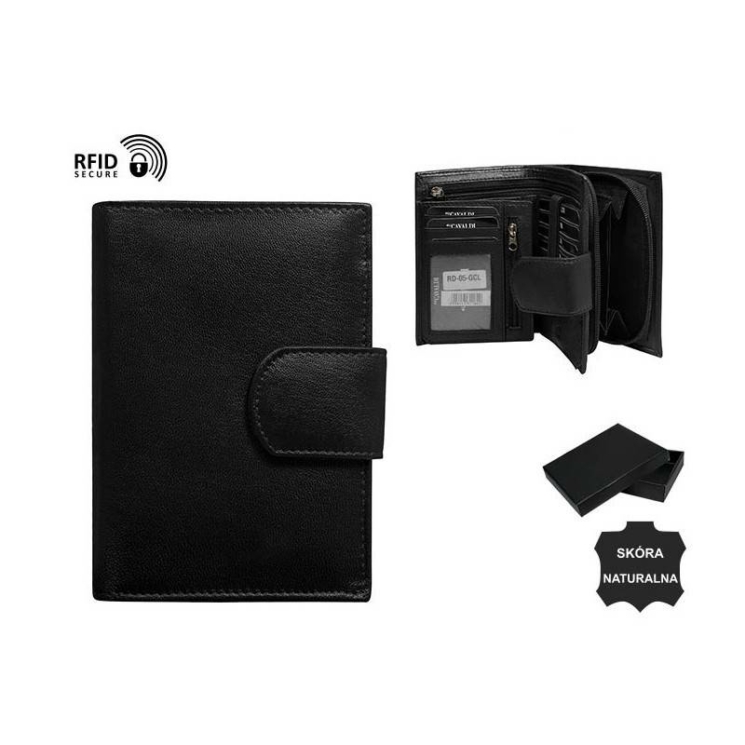 Dámska kožená peňaženka RFID RD-05-GCL-NL Black