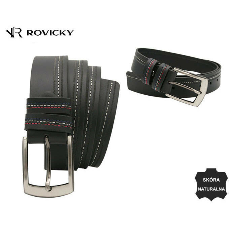 ROVICKY Pánsky kožený opasok, veľkosť 100