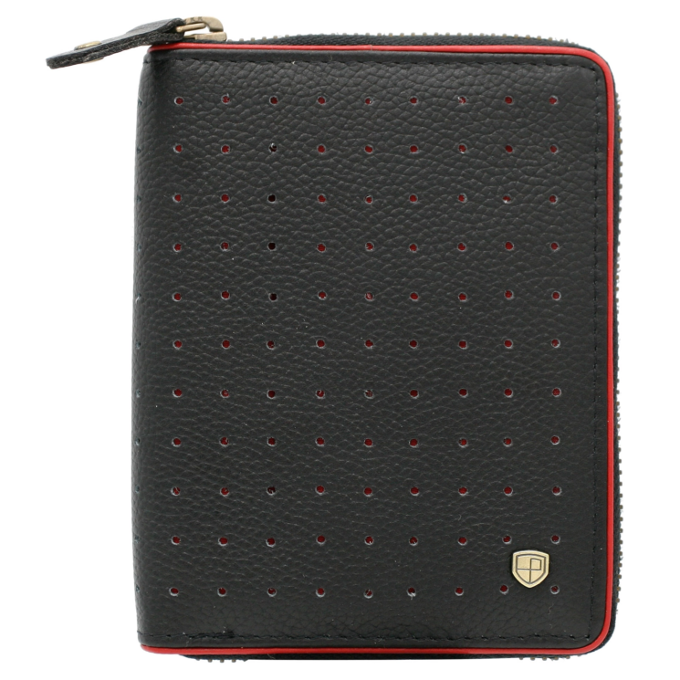 Pánska kožená peňaženka PTN 340.03 Black+red
