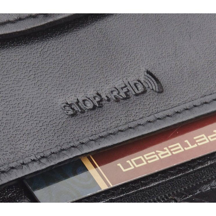 PETERSON PTN 317Z 2-1-1 BLACK Kožená peňaženka RFID