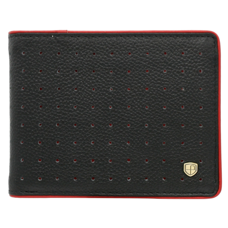 Pánska kožená peňaženka PTN 340.03 Black+red