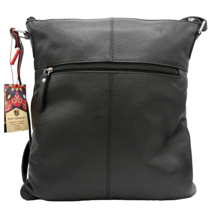 Kožená taška + peňaženka PTN D72-DS Black