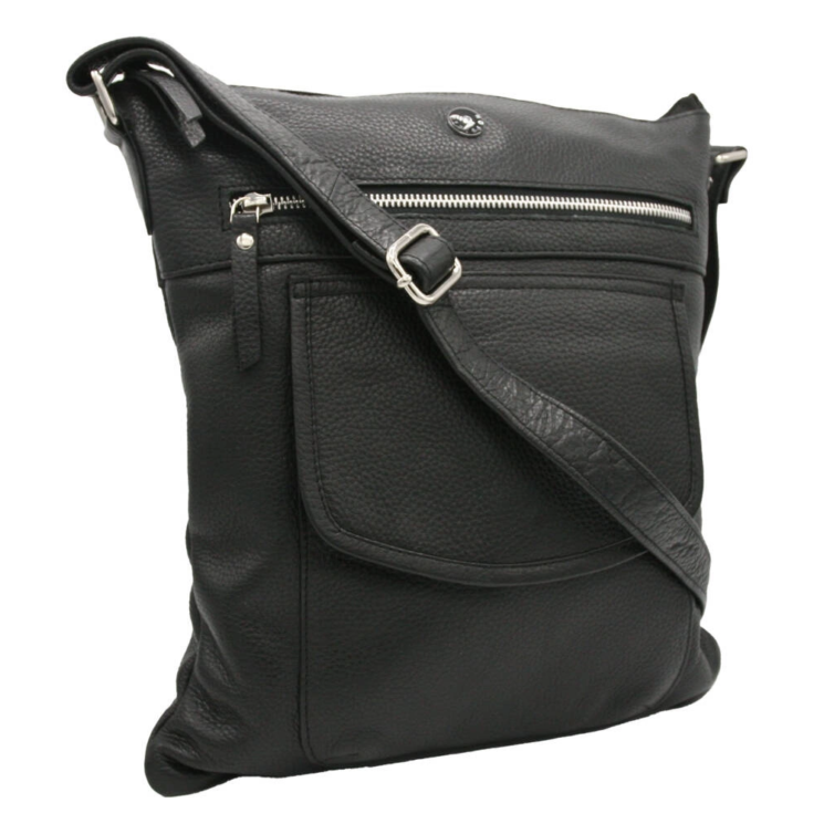 Kožená taška + peňaženka PTN D72-DS Black