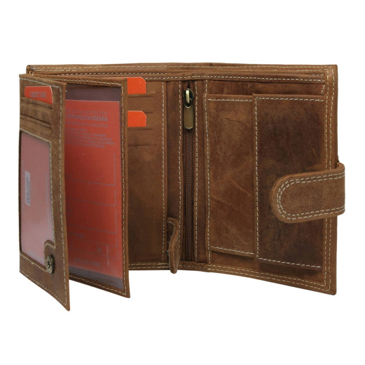 Pánska kožená peňaženka N4L-CHM-NL-29134 Cognac