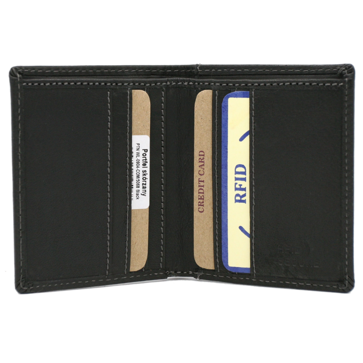 Pánska kožená peňaženka PTN WL-0904-COM Black